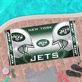 New York Jets NFL 30" x 60" Green Double Helmet Beach Towel Pool Bath Blanket