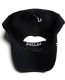 Dallas Cowboys Black Hat Cap Script Visor Embroidered Signature Double Star Logo