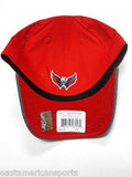 Washington Capitals NHL Reebok Center Ice Hat Cap Gray Red Flex Fitted L/XL Fit