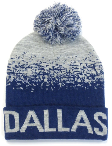 Dallas Cowboys Navy Blue / Gray Classic POM Ball Knit Hat Cap Winter Ski Beanie