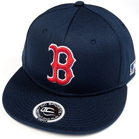 Boston Red Sox MLB OC Sports Q3 Flat Hat Cap Navy Blue Adult Adjustable Hat