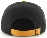 47 Brand Pittsburgh Steelers Two-Toned Super Shot Mens Snapback Hat F-SUSTT25WBS-BK Black BK M US