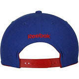 New York Rangers NHL Reebok Flat Brim Hat Cap Blue Two Tone Red Tonal Snapback