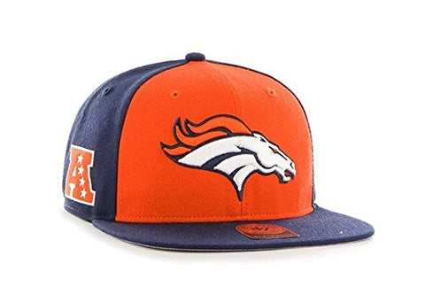 NFL Super Move 47 Brand Captain Wool Strapback Hat (OSFM, Denver Broncos Current)