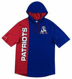 New England Patriots NFL Mitchell & Ness Vintage Throwback Split Color Hoodie Men's M