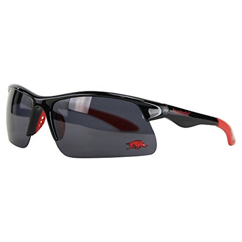 NCAA Polarized "Blade" Style Sunglasses (Arkansas Razorbacks (Black))