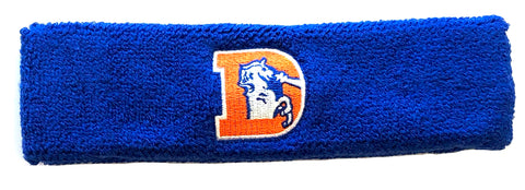 Denver Broncos NFL Licensed Vintage Throwback Blue Headband Sweatband Adult Size