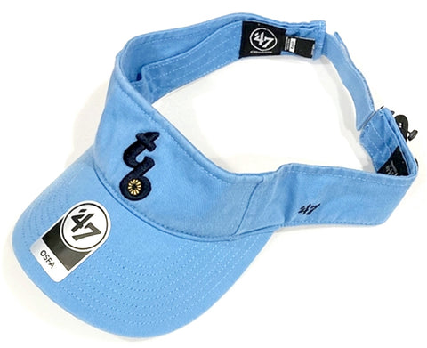 Tampa Bay Rays MLB '47 Clean Up Columbia Blue Golf Visor Hat Cap Adult Men's Adjustable