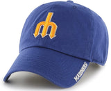 Seattle Mariners MLB FF Cooperstown Blue Clean Up Dad Hat Cap Adult Adjustable