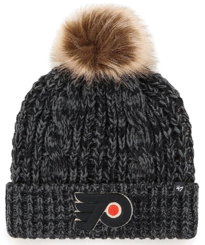 Philadelphia Flyers NHL '47 Meeko Black Pom Knit Hat Cap Adult Women's Winter Beanie