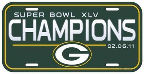 Green Bay Packers License Plate SUPER BOWL XLV Champ 45