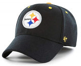 Pittsburgh Steelers NFL '47  Kickoff Contender Black Hat Cap Adult Men's Stretch Fit S-M